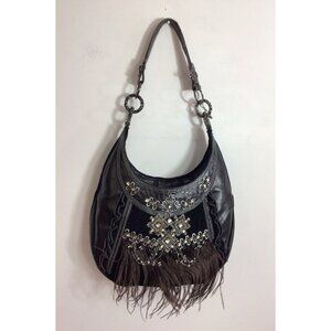 Mary Frances Y2K Embellished Bag Baguette Feathers